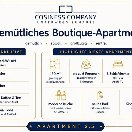 Nr 5 Gemuetliches Boutique-apartment Mit Flair 130 Qm #cosiness Company25 Apartment Schwerin (Mecklenburg-Vorpommern)